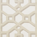 Schumacher Zanzibar Trellis Matte Sand Fabric - Eade's Wallpaper