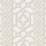 Schumacher Zanzibar Trellis Matte Sand Fabric - Eade's Wallpaper