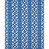 Schumacher Zanzibar Trellis Navy Fabric - Eade's Wallpaper