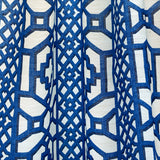 Schumacher Zanzibar Trellis Navy Fabric - Eade's Wallpaper