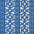 Schumacher Zanzibar Trellis Navy Fabric - Eade's Wallpaper