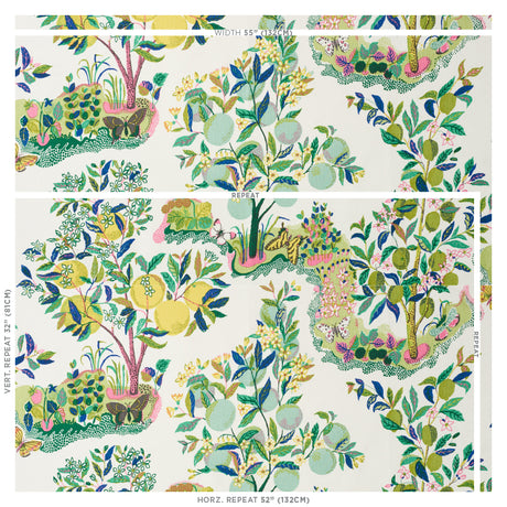 Schumacher Citrus Garden Lime Fabric