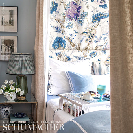 Schumacher Indian Arbre Hyacinth Fabric