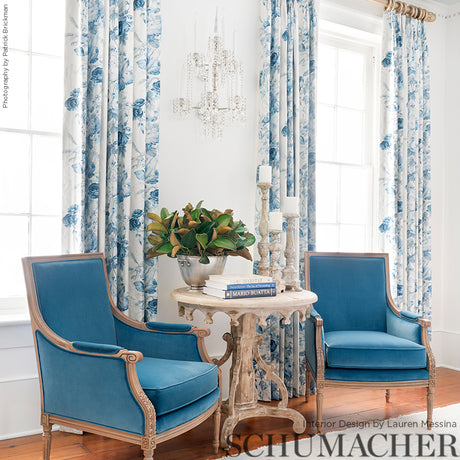 Schumacher Boughton House Porcelain Fabric