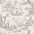 Schumacher Shengyou Toile Driftwood Fabric - Eade's Wallpaper