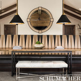 Schumacher Moorea Lava Black Fabric - Eade's Wallpaper