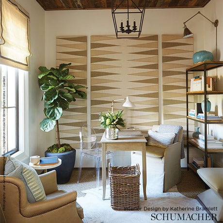 Schumacher Moorea Sea Oyster Fabric - Eade's Wallpaper
