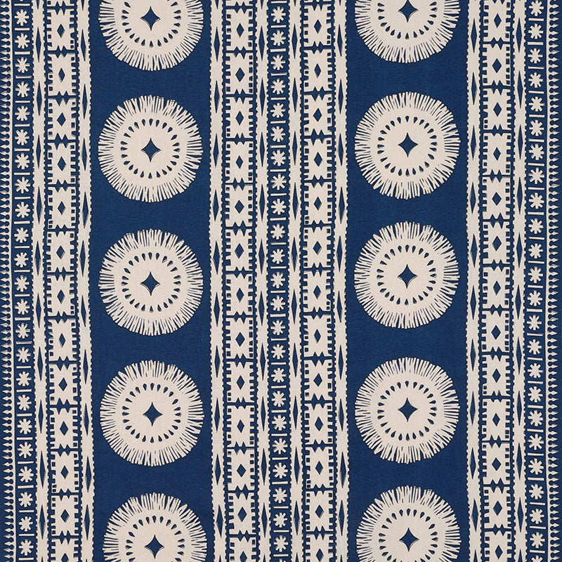 Schumacher Bora Bora Print Marine Fabric