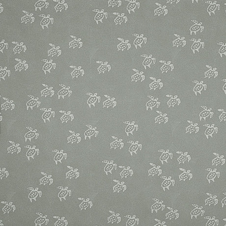 Schumacher Painted Turtles Indoor/Outdoor Sea Salt Fabric - Eade's Wallpaper