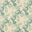 Schumacher Peacock Cream Fabric - Eade's Wallpaper