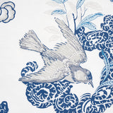 Schumacher Peacock Porcelain Fabric - Eade's Wallpaper