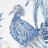 Schumacher Peacock Porcelain Fabric - Eade's Wallpaper