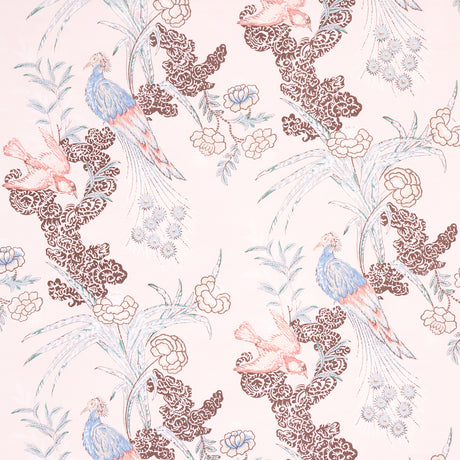 Schumacher Peacock Blush Fabric - Eade's Wallpaper