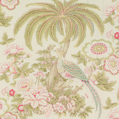 Schumacher Thicket Bright Bloom Fabric - Eade's Wallpaper