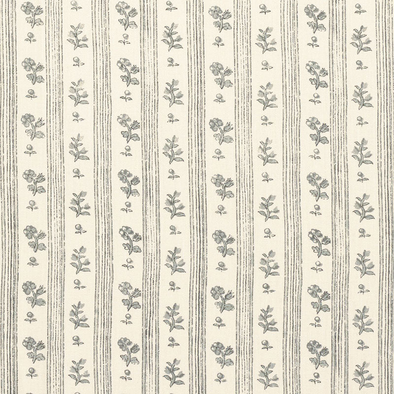 Schumacher Cabanon Stripe Gris Fabric