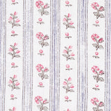 Schumacher Cabanon Stripe Rose Fabric