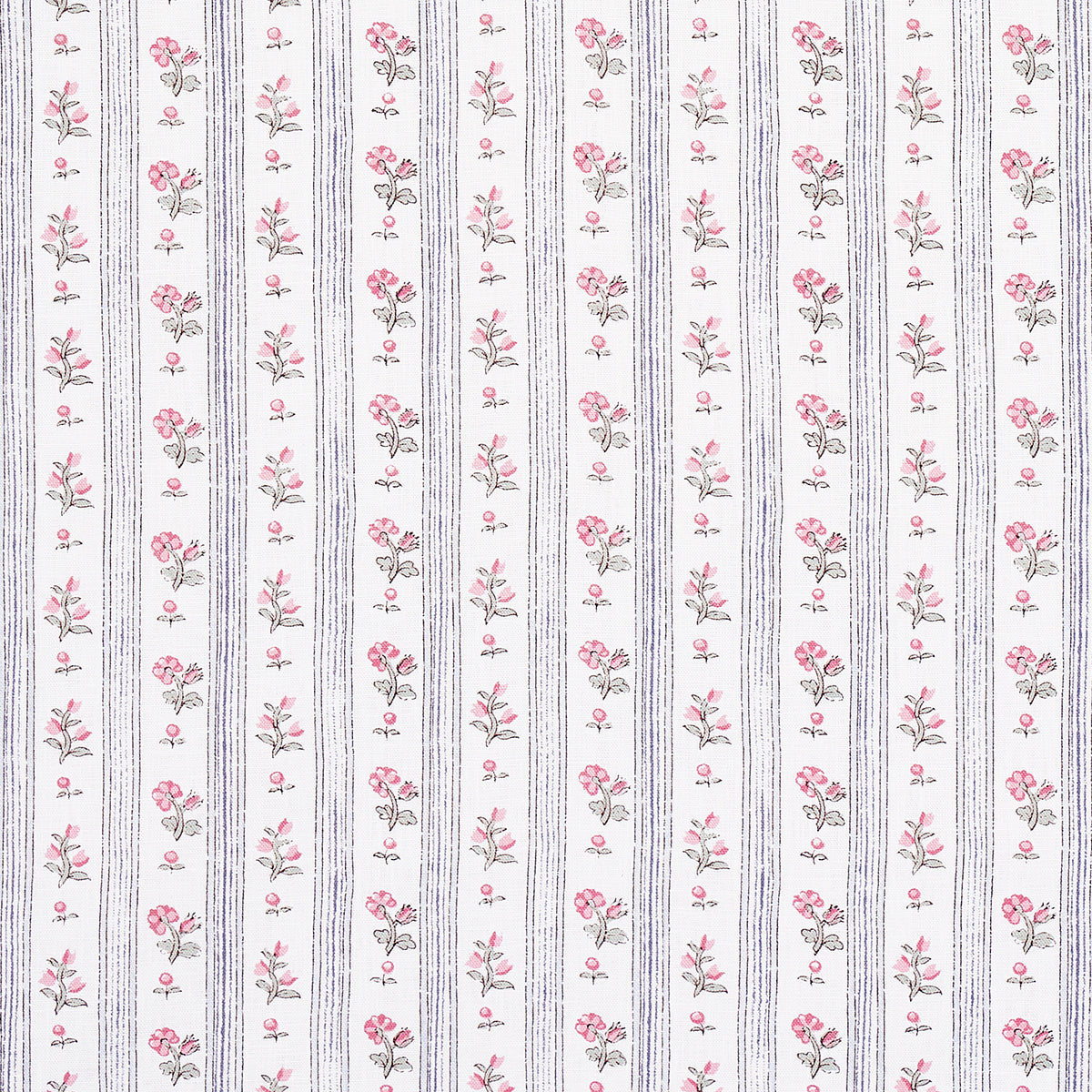 Schumacher Cabanon Stripe Rose Fabric