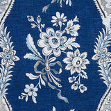 Schumacher Le Castellet Indigo Fabric - Eade's Wallpaper