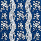 Schumacher Le Castellet Indigo Fabric - Eade's Wallpaper