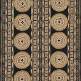 Schumacher Bora Bora Print Embellished Lava Black Fabric