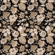 Schumacher Tikki Garden Lava Black Fabric - Eade's Wallpaper
