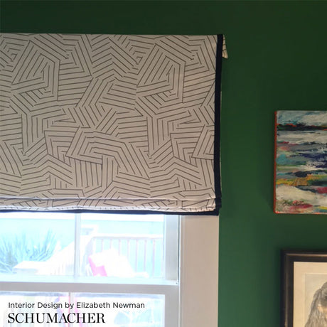 Schumacher Deconstructed Stripe Red Fabric