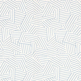 Schumacher Deconstructed Stripe Cobalt Fabric