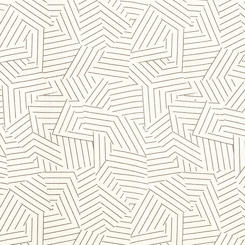 Schumacher Deconstructed Stripe Greige Fabric