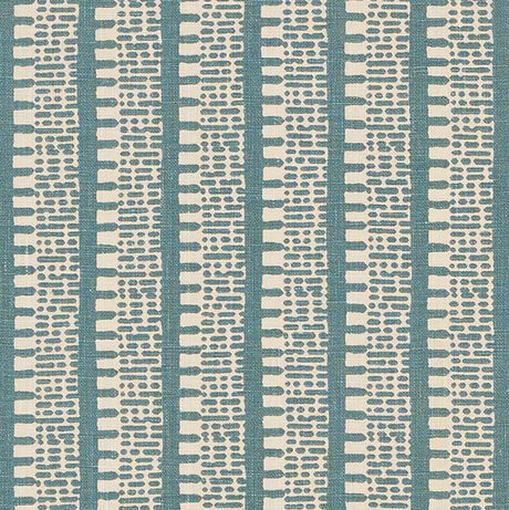 Schumacher Kiosk Peacock Blue Fabric - Eade's Wallpaper