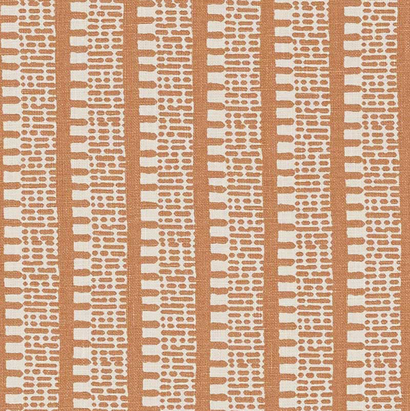 Schumacher Kiosk Burnt Orange Fabric - Eade's Wallpaper