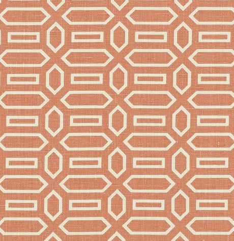 Schumacher Pavilion Burnt Orange Fabric - Eade's Wallpaper