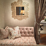 Schumacher Woodland Silhouette Rhubarb Fabric - Eade's Wallpaper