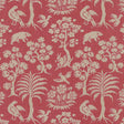 Schumacher Woodland Silhouette Rhubarb Fabric - Eade's Wallpaper