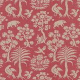 Schumacher Woodland Silhouette Rhubarb Fabric - Eade's Wallpaper