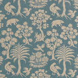 Schumacher Woodland Silhouette Cadet Fabric - Eade's Wallpaper