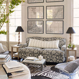 Schumacher Woodland Silhouette Steel Fabric - Eade's Wallpaper