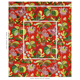 Schumacher Exotic Butterfly Red Fabric