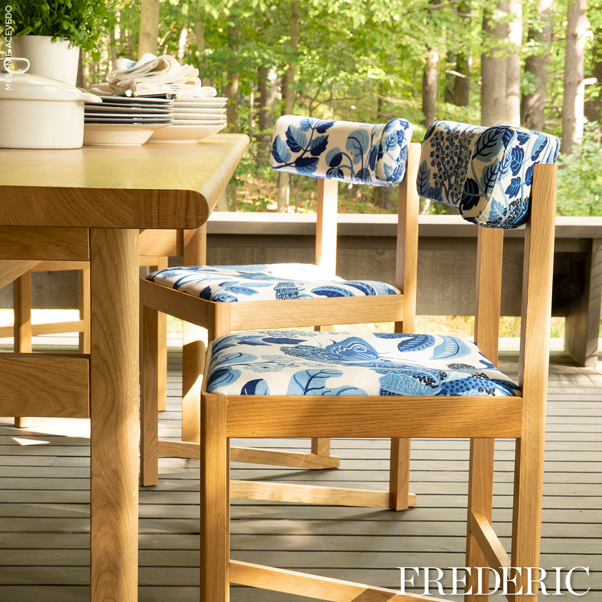 Schumacher Exotic Butterfly Marine Fabric