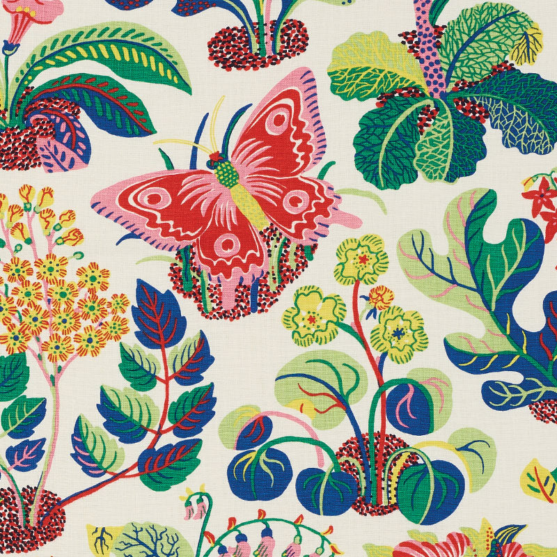 Schumacher 176184 EXOTIC BUTTERFLY in SPRING Fabric - Eade's