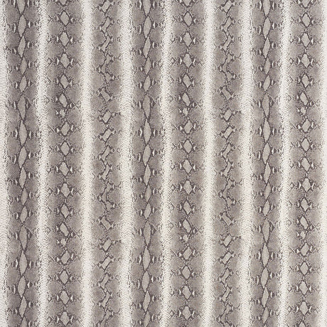 Schumacher Snake Rattle & Roll Linen Ash Fabric - Eade's Wallpaper