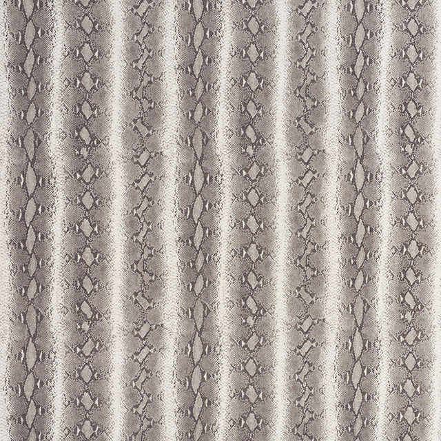 Schumacher Snake Rattle & Roll Linen Ash Fabric - Eade's Wallpaper