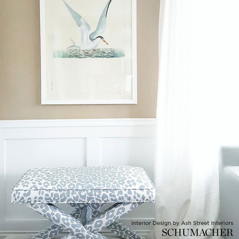 Schumacher Iconic Leopard Sky Fabric