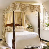 Schumacher Montecito Medallion Neutral Fabric - Eade's Wallpaper
