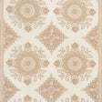 Schumacher Montecito Medallion Neutral Fabric - Eade's Wallpaper