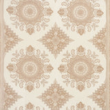 Schumacher Montecito Medallion Neutral Fabric - Eade's Wallpaper