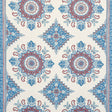 Schumacher Montecito Medallion Red Fabric - Eade's Wallpaper