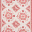 Schumacher Montecito Medallion Faded Red Fabric - Eade's Wallpaper