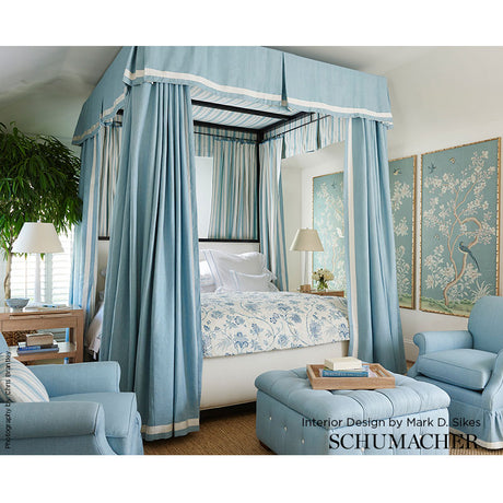 Schumacher Chinoiserie Vine Cobalt Fabric