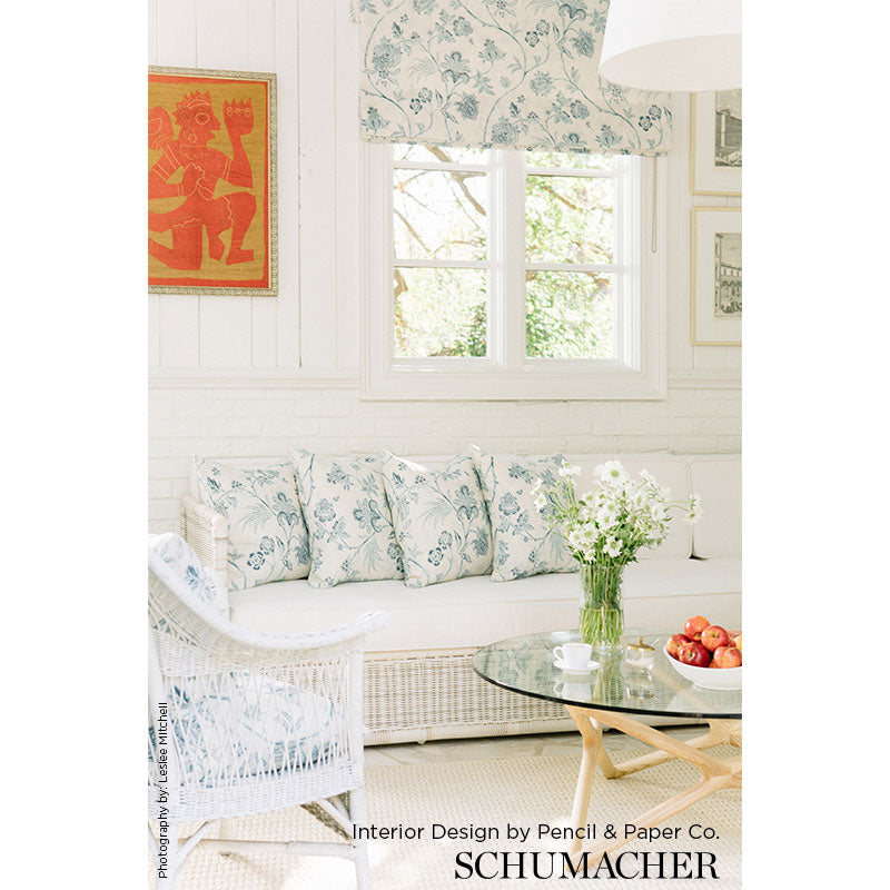 Schumacher Chinoiserie Vine Cobalt Fabric