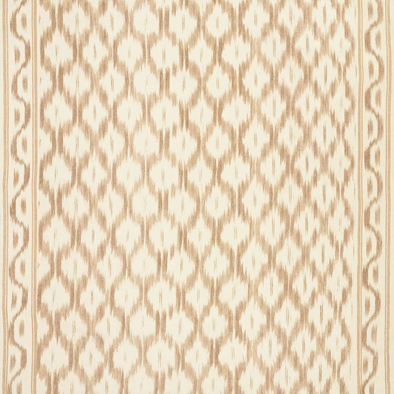 Schumacher Santa Monica Ikat Neutral Fabric - Eade's Wallpaper
